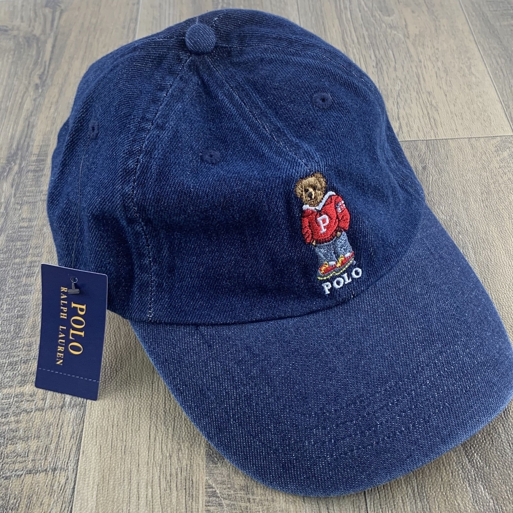 Polo classic denim blue baseball cap.
